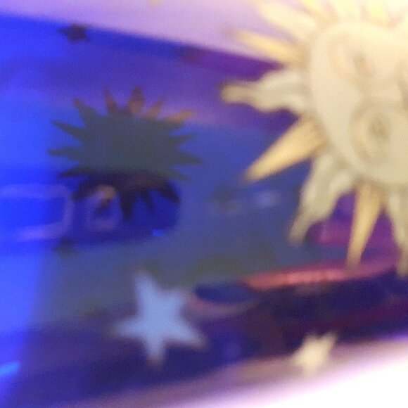 Vintage Libbey Coffee Mug Cobalt Blue Glass Celestial FRIENDS - Picture 9 of 9